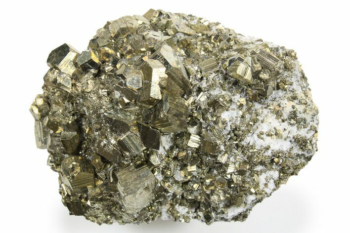 Needle-Like Quartz with Striated Pyrite - Peru #295008